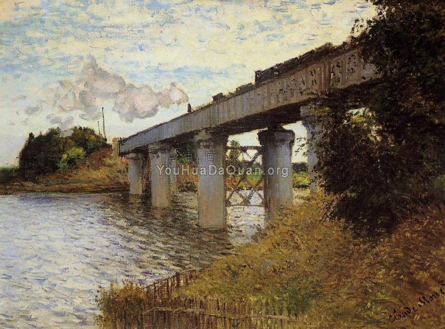 The Railway Bridge at Argenteuil - 克劳德·莫奈